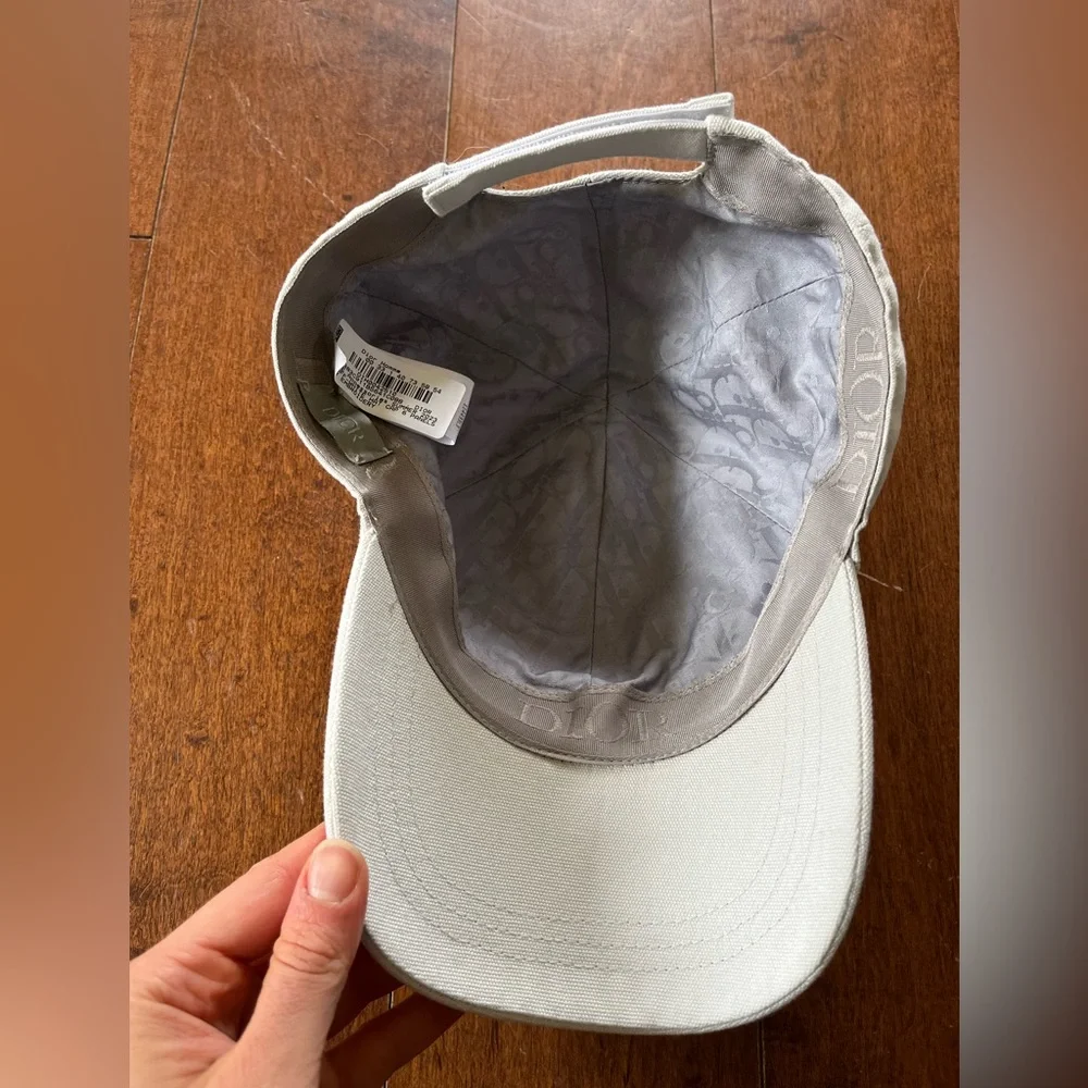 DIOR BASEBALL CAP - Gray Cotton Canvas - Picture 3 of 5